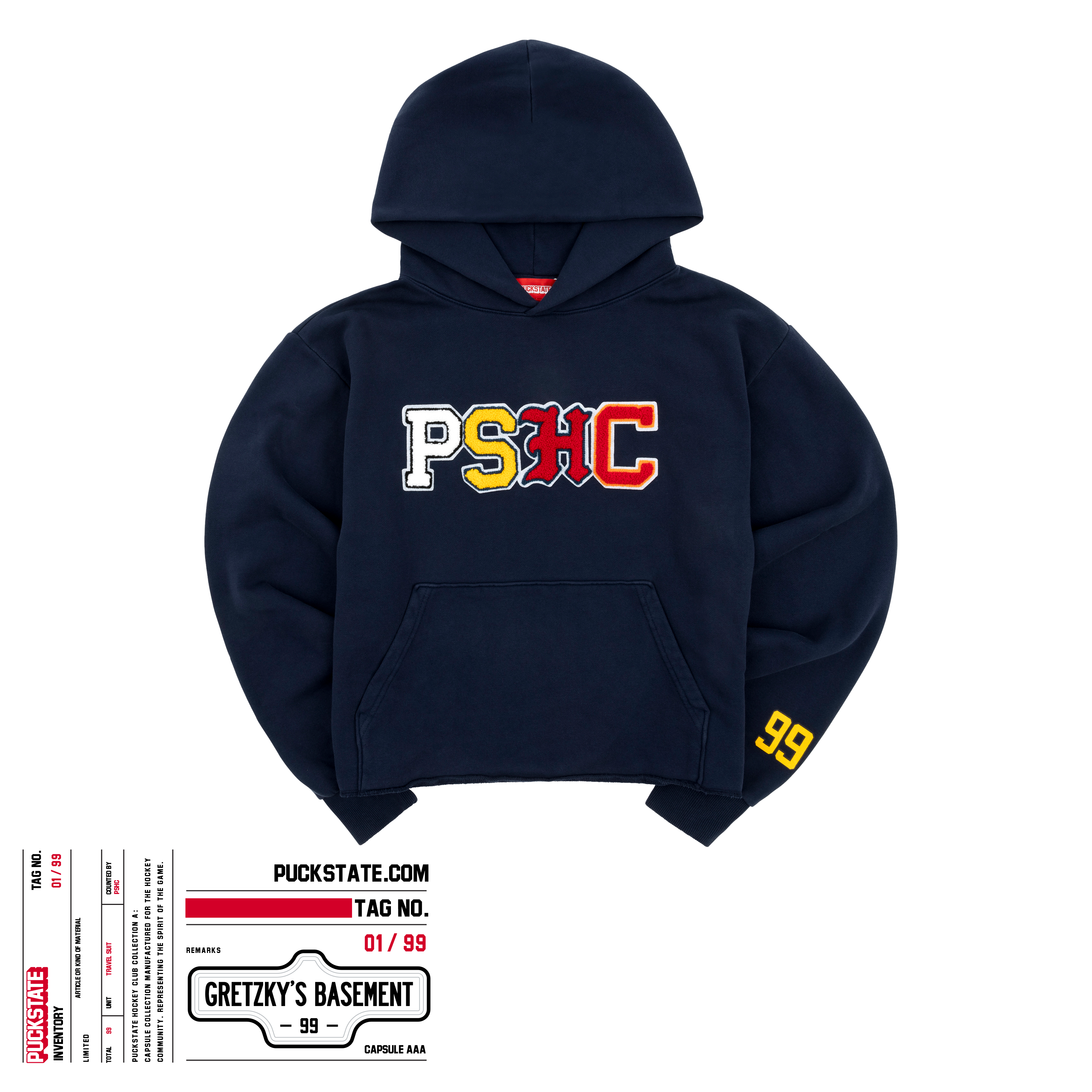 PUCKSTATE HOCKEY CLUB 'VARSITY' HOODIE. "AAA CAPSULE"